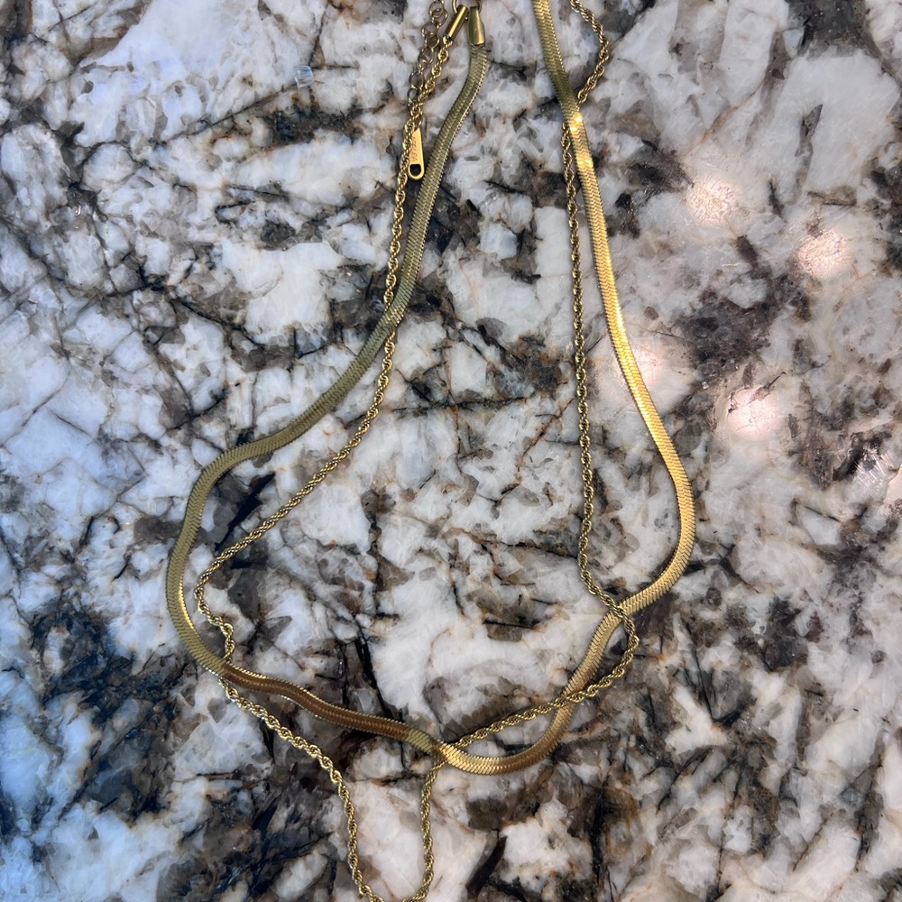 Atolea Gold Multi-Chain Women’s Necklace - Elegant Layered Design